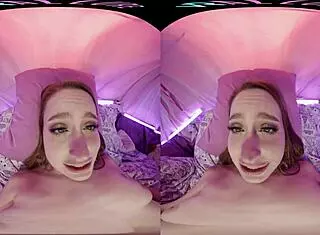 Vrallure's solo pov masturbation with hairy petite blonde using toys