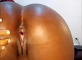 Big butt girl rides dildo roughly