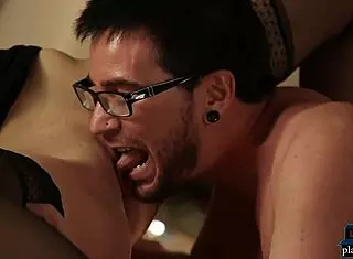 Big tits milf bangs in lingerie during holidays