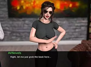 Hazel casually nurses AV back to pleasure, her big tits and ass making it fun.