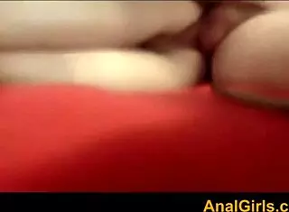 She Stretches Her Tight Shaved Ass with Brutal Toys