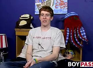 Redhead Guy Interviewed Before Solo Casting Session