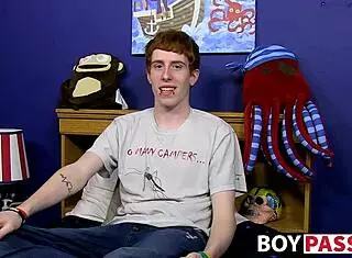 Redhead Guy Interviewed Before Solo Casting Session