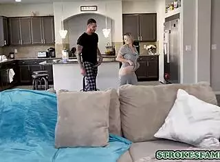 Intense Stepdaughter Bang After Breakfast in Doggystyle Position