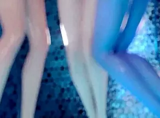 Wet Futa Bitches Dominate Pool and Sauna Sex