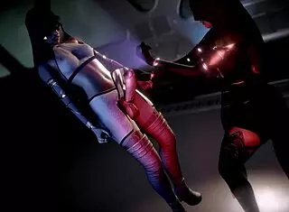 Detailed space handjob using telekinesis in 3D animation