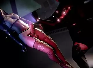 Detailed space handjob using telekinesis in 3D animation