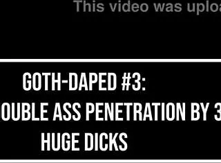 Goth Alice Drummond Takes 3 Huge Cocks in Wild DAP. Her Ass Gets Wrecked in DP Rituals!