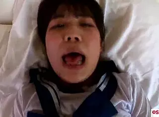 adorable 18-year-old japanese girl rides and moans in sailor costume