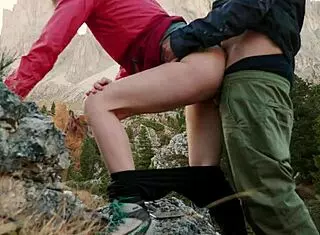 Liz and Ted Have Intense Sex at 3000 Meters Outdoors