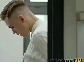 come taste the sweetness of this mature brunette's big tits