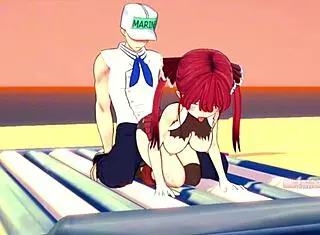 Houshou Marine On The Sex Beach!