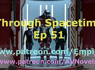 Journey through spacetime 51 with detailed scenes of adventure, exploration, and erotic encounters.