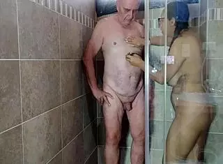 Hot Sexy Shave in Shower Close-Up with Agarabas and Olpr