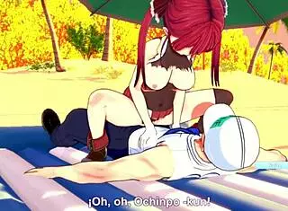 Houshou Marine On The Sex Beach!