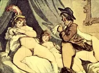 Vintage Erotic Cartoon Illustration
