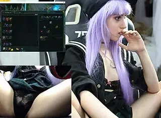 Teen Intensely Masturbating While Playing League Of Legends URF Mode