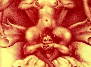 Vintage Erotic Cartoon Illustration