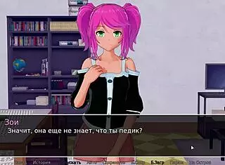 Redhead Tutor Swallows Monster Cock Cum