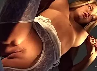 rita faltoyano enjoys sensual touches in lingerie