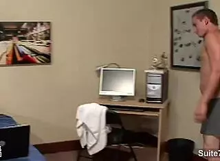 Naughty gay guy getting anally fucked by big cock.