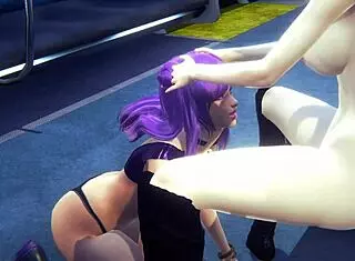 Lol Kda Hentai - Evelynn Futa Drills Kaisas Ass with Blowjob Action
