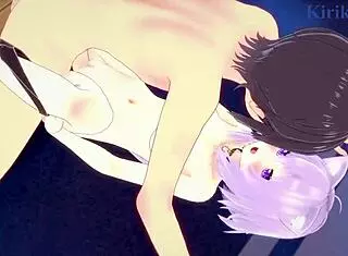 inugami korone and nekomata okayu intense creampie hentai