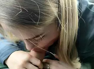 Wife Sucks Husband In Car And Swallows All Cum Close Up