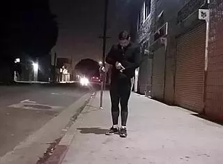 Latino hooker sells bubble butt on street