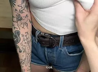 wife talks to husband on phone while cheating in doggystyle sex.