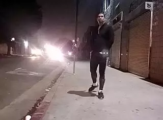 Latino hooker sells bubble butt on street