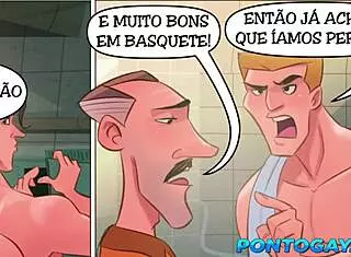 Basketball stars in bareback gay action! Episode 3!