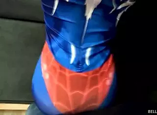 spider-woman mary jane watson gets bent over for blowjob and facial in parody
