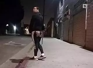 Latino hooker sells bubble butt on street