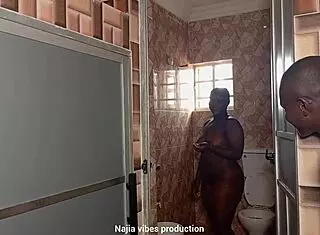 quickie with my boss's daughter in the bathroom, doggystyle, bent over, and squirting