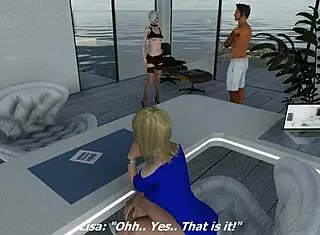 Watch this blonde babe get assfucked in high definition hentai