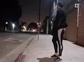 Latino hooker sells bubble butt on street