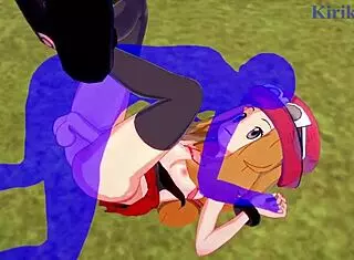 Serena and Bea Saito fuck the old man in intense Pokemon hentai 😈