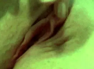 blue haired teen 18+ shows pierced nipples on webcam