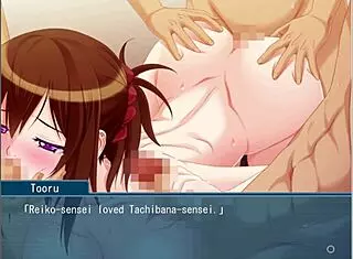 Bound teacher obeys in gangbang