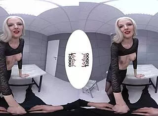 Blonde with big tits fucks intensely in POV for freedom in taboo scene