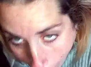 my fat girlfriend with big ass swallowing cum for breakfast