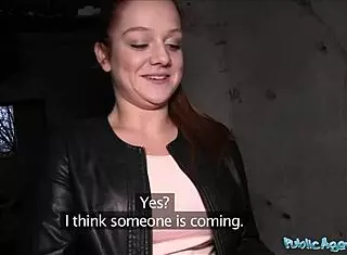 innocent ginger girl gets fucked over car bonnet by public agent