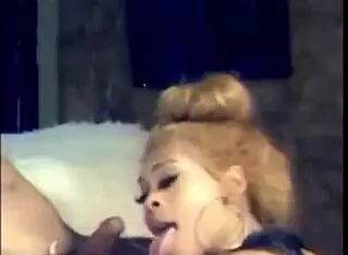 Freaky Ass Redbone Tranny Takes Big Black Cock