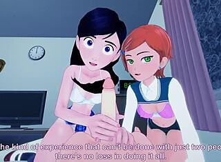 Violet Parr v tekmovalnem trojčku z grupnim luljenjem