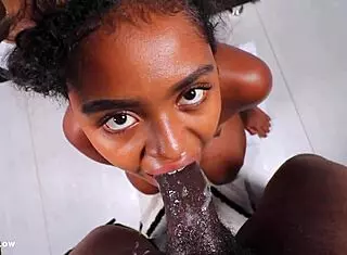 Baddies blow Celeste Wil in hentai anime scene