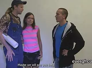 broke guy’s slutty friend bangs ex for cash