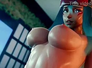 Overwatch Kiriko In Submissive 3D SFM Compilation