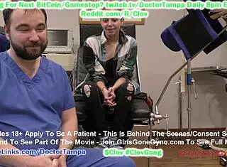 Ava Siren undergoes first gyno exam with doctor Tampa using speculum