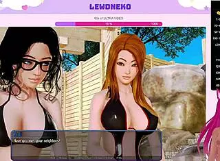 vtuber lewdneko playing harem hotel part 18 with maid femdom and toys 😈